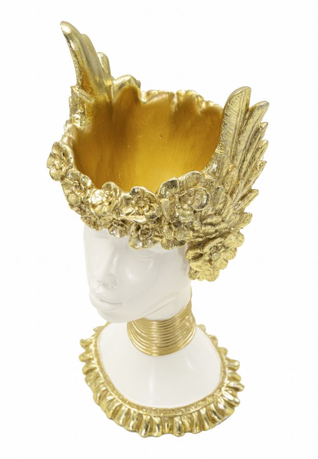 Dekoratívna socha Athena Mauro Ferretti, biela/zlatá