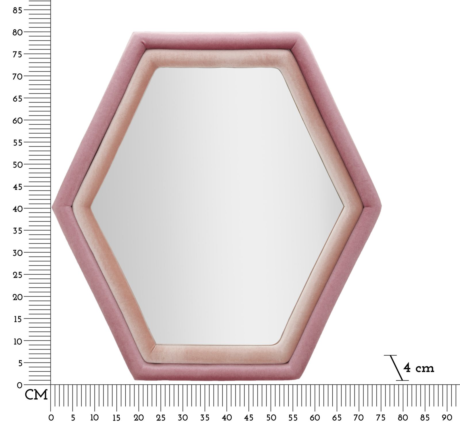Zrkadlo Tony Velluto Rosa Mauro Ferretti, ružové