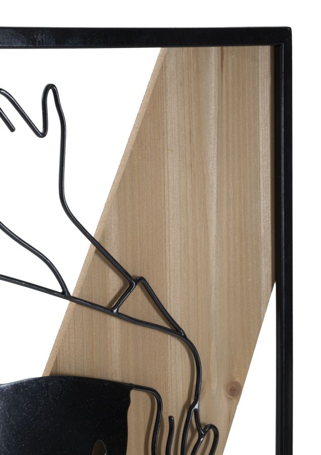 Dekoratívny panel Strip E Wood Mauro Ferretti, drevo/čierny