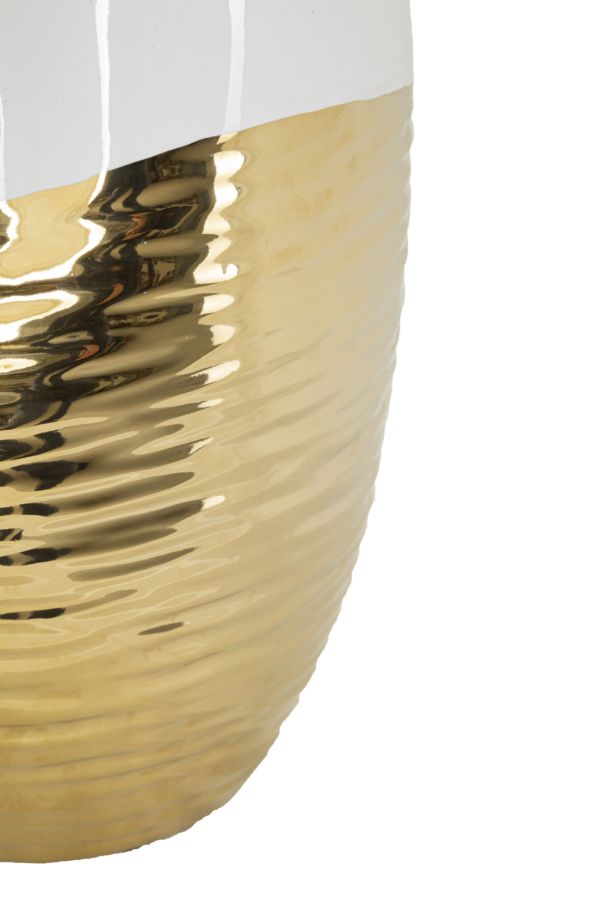 Dekoratívna váza Lux Mauro Ferretti, biela/zlatá