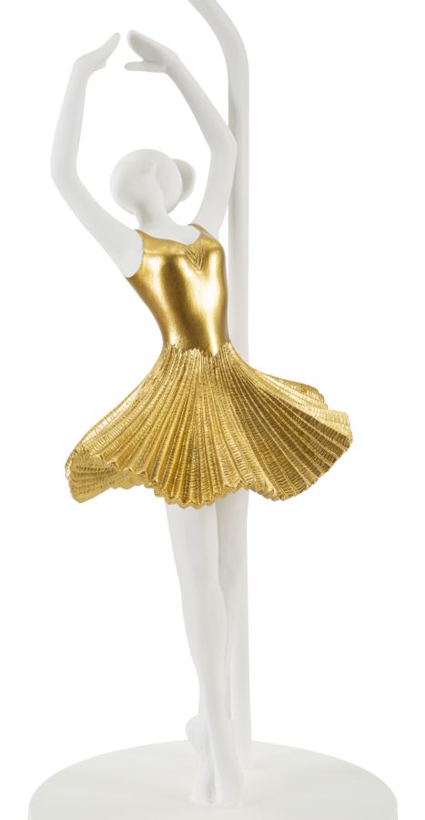 Stolová lampa Ballerina Mauro Ferretti,biela/zlatá