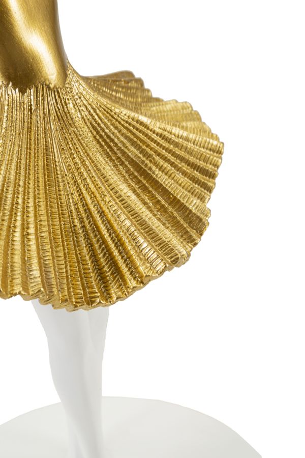Stolová lampa Ballerina Mauro Ferretti,biela/zlatá