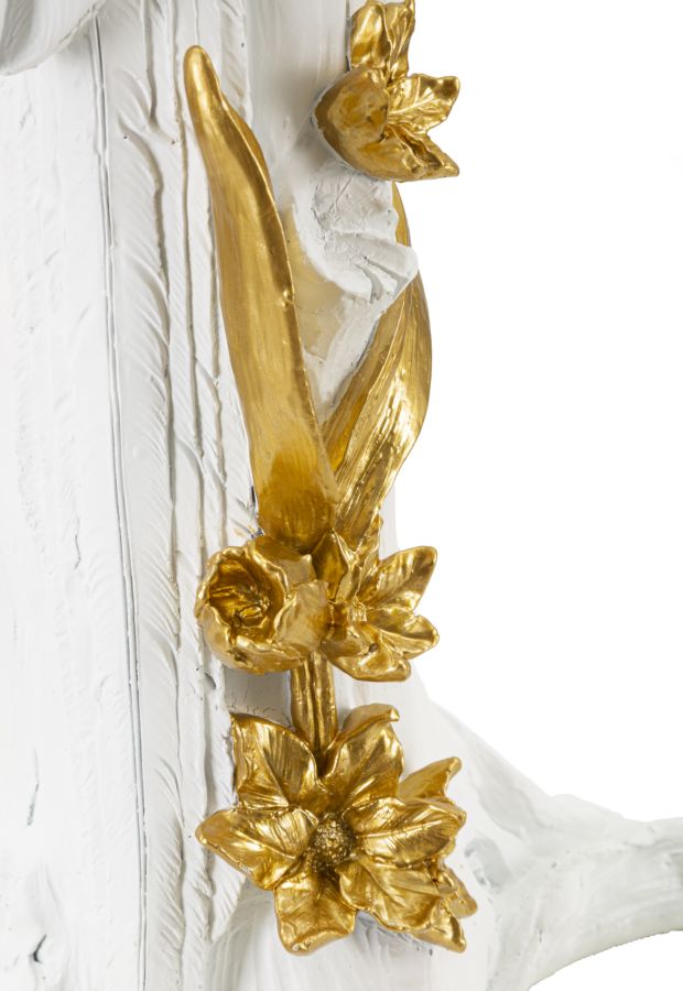 Dizajnová lampa Pappagallo Mauro Ferretti, biela/zlatá