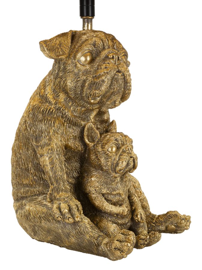 Stolová lampa Dog Mauro Ferretti, čierna/zlatá