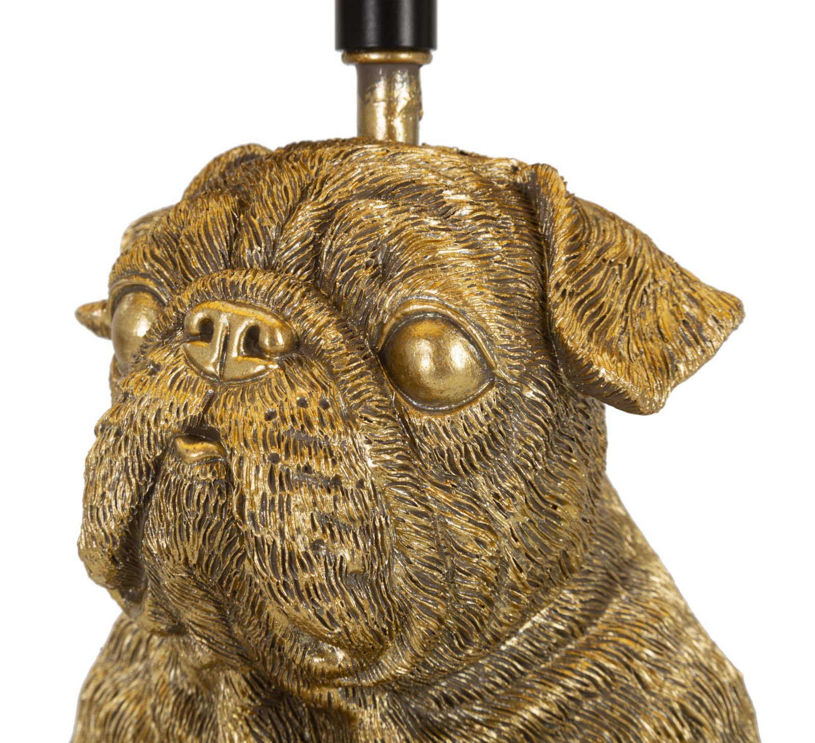 Stolová lampa Dog Mauro Ferretti, čierna/zlatá