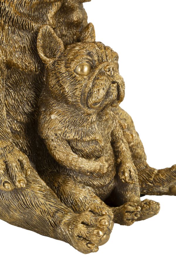 Stolová lampa Dog Mauro Ferretti, čierna/zlatá