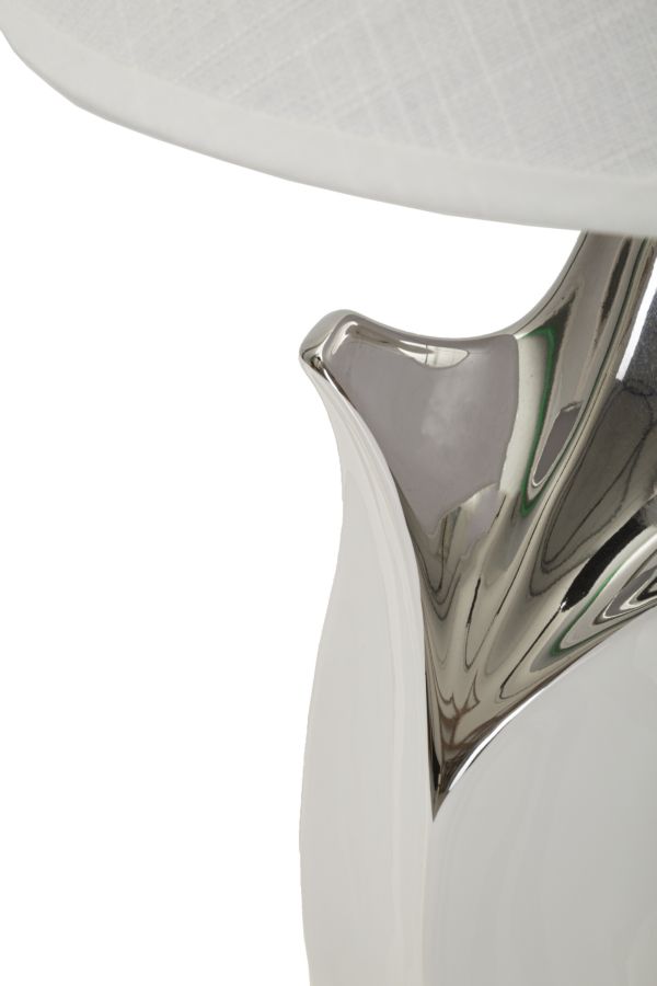 Stolová lampa Shiney Mauro Ferretti, biela/strieborná