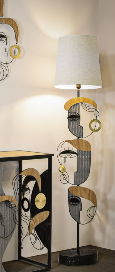 Stojanová lampa Picassy Mauro Ferretti, farebná/čierna