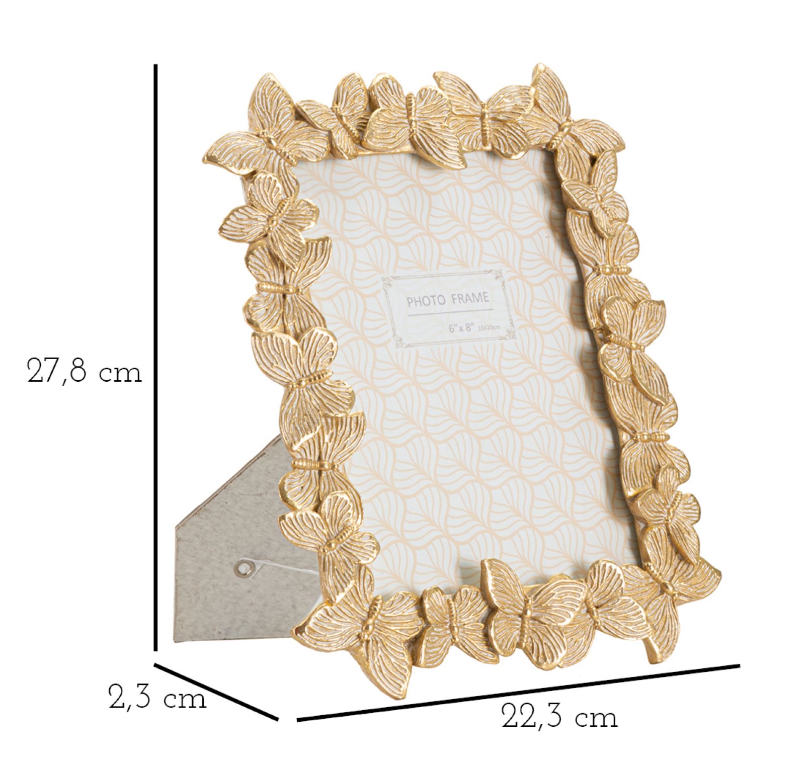 Fotorám Cornice Farfalle Gold, zlatý