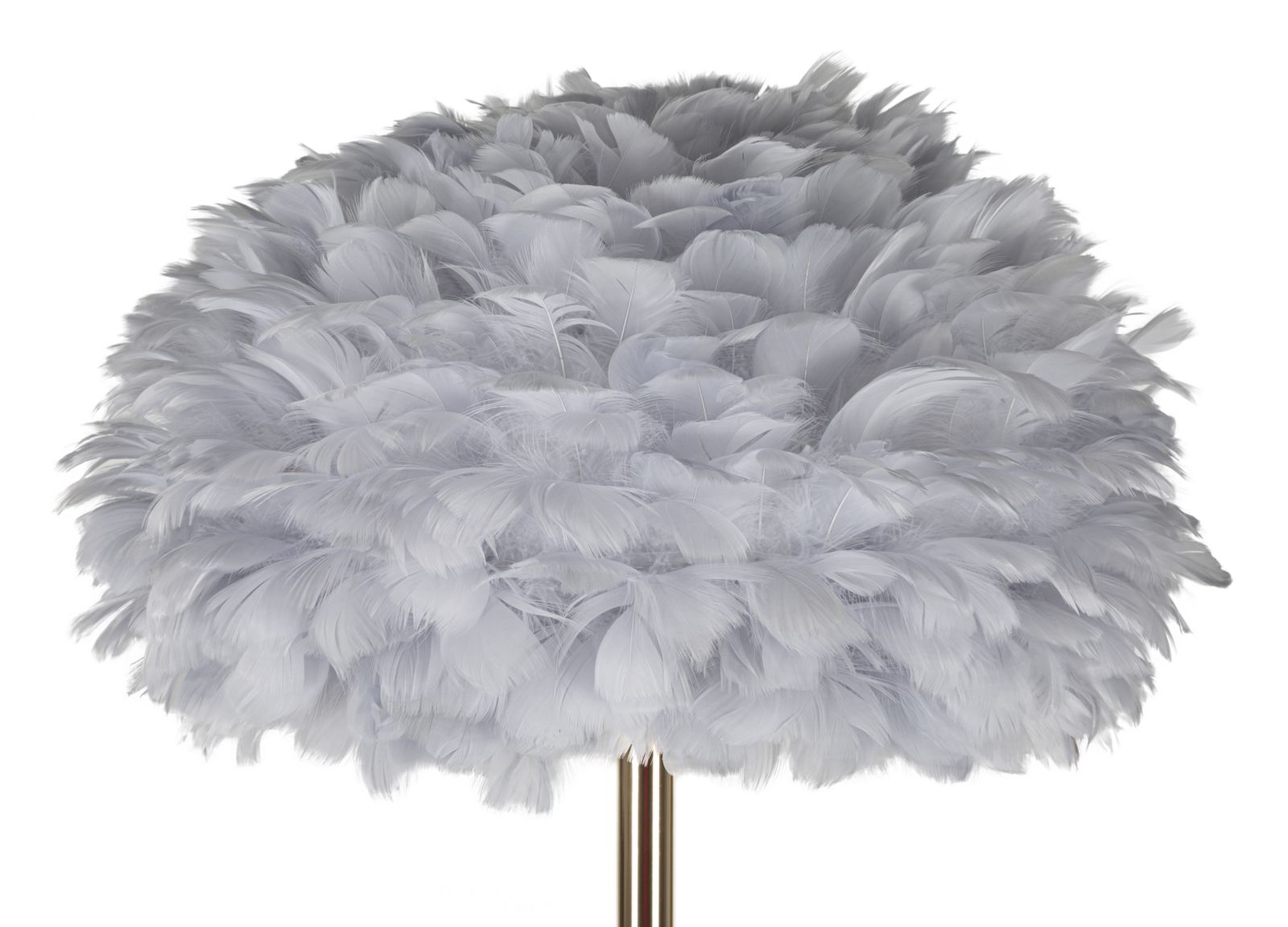 Stojanová lampa Feathers Slim Grigia Mauro Ferretti, sivá/zlatá