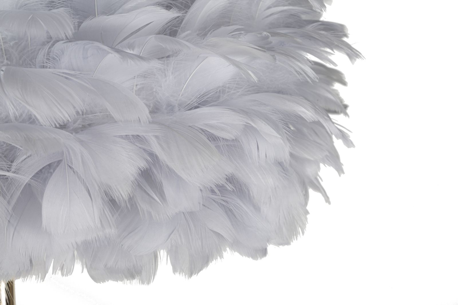 Stojanová lampa Feathers Slim Grigia Mauro Ferretti, sivá/zlatá
