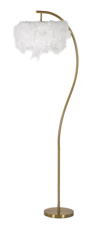 Stojanová lampa Semi Arc Mauro Ferretti, biela/zlatá