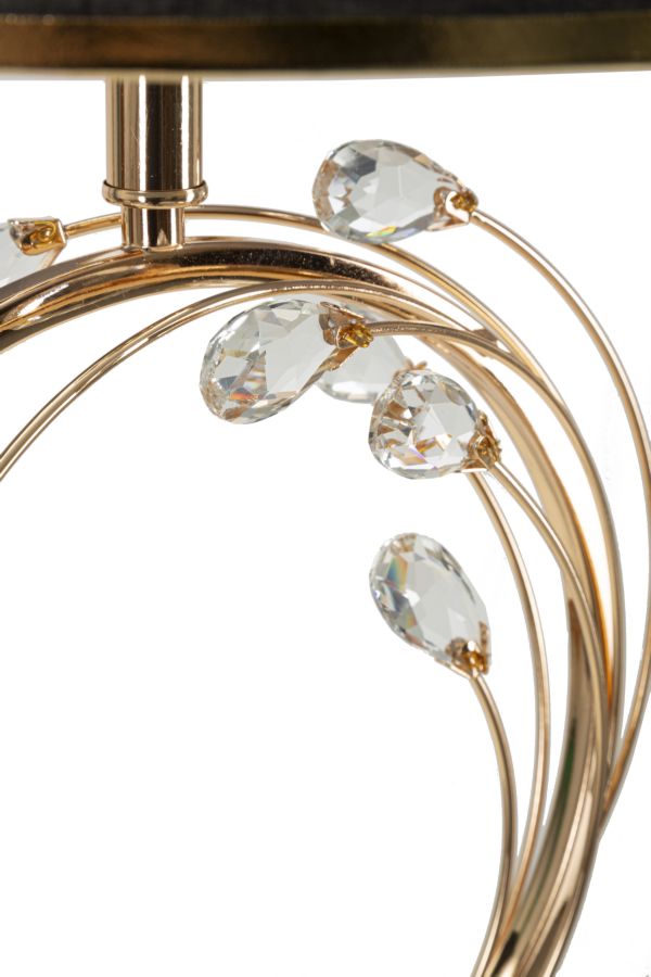 Stojanová lampa Bruxelles Mauro Ferretti, čierna/zlatá