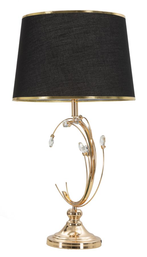 Stolová lampa Bruxelles Mauro Ferretti, čierna/zlatá