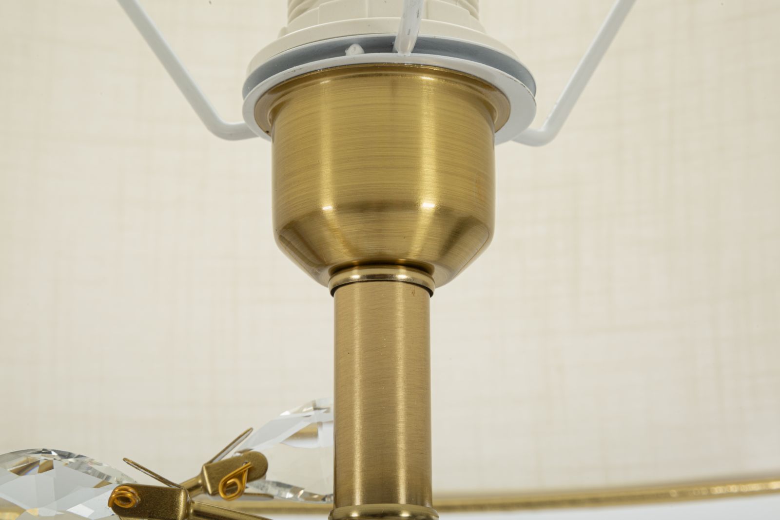 Stojanová lampa Versailles Mauro Ferretti, béžová/zlatá