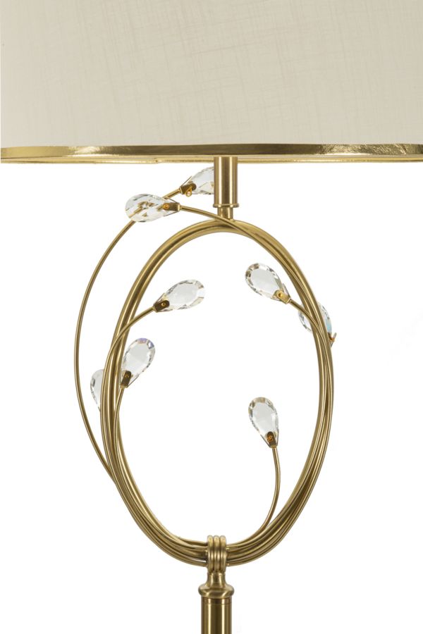 Stojanová lampa Versailles Mauro Ferretti, béžová/zlatá