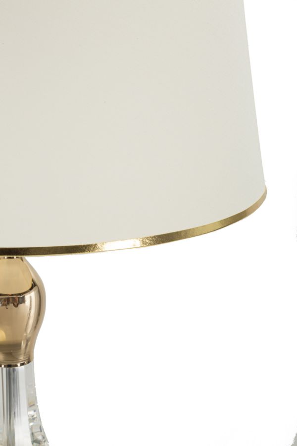 Stojanová lampa Bratislava Mauro Ferretti, biela/zlatá