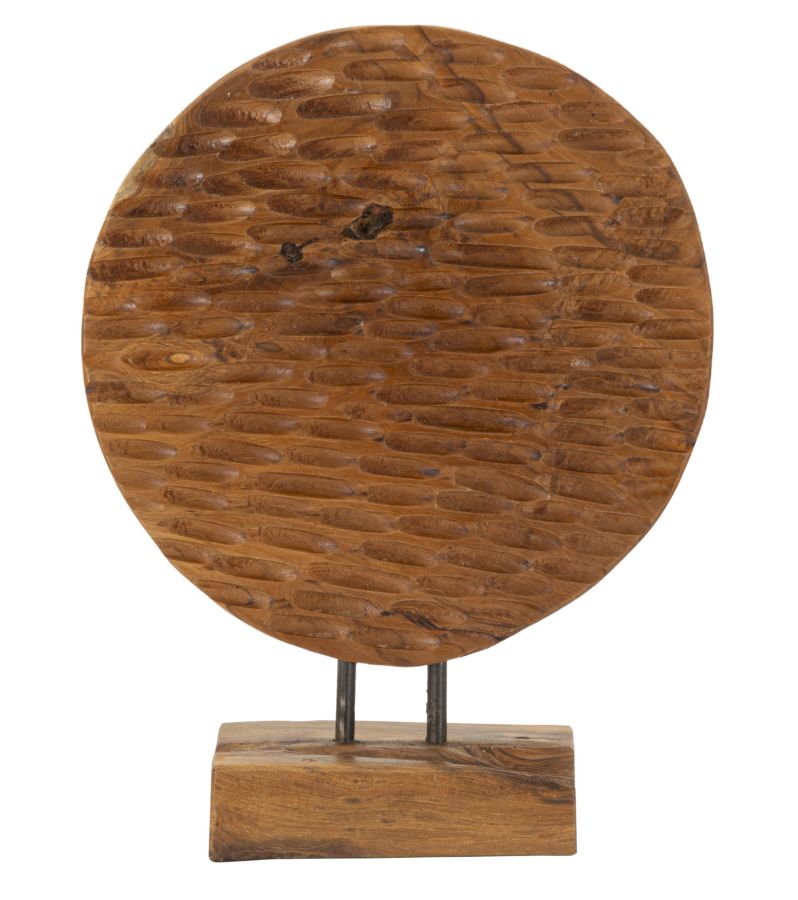 Dekoratívna socha Coin Teak Riciclato Mauro Ferretti, drevo