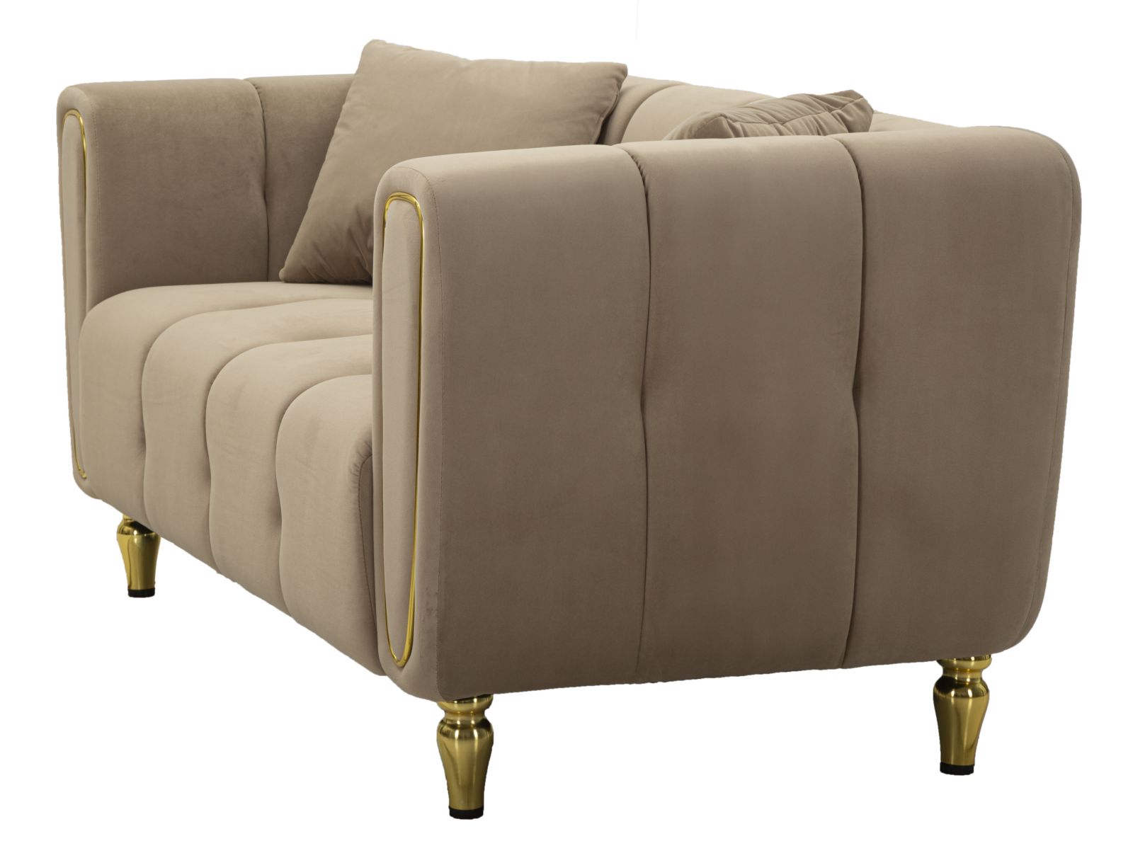 Trojpohovka Divano Alma Grigio Mauro Ferretti, béžová/zlatá