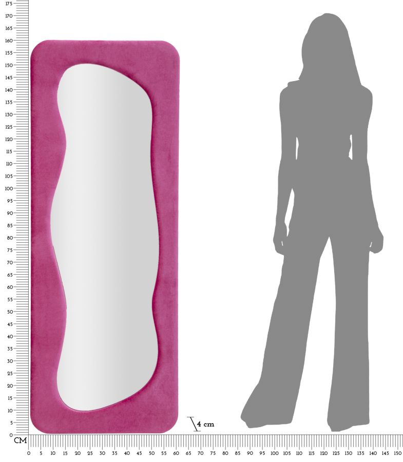 Zrkadlo Theodor Fuxia, ružové