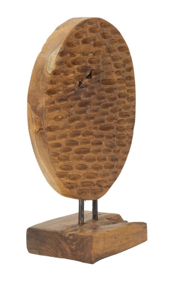 Dekoratívna socha Coin Teak Riciclato Mauro Ferretti, drevo