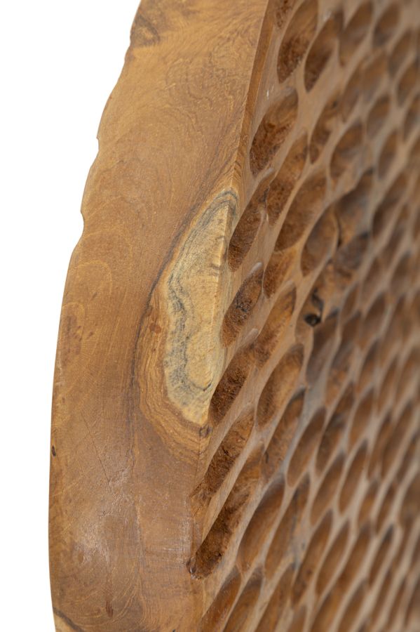 Dekoratívna socha Coin Teak Riciclato Mauro Ferretti, drevo