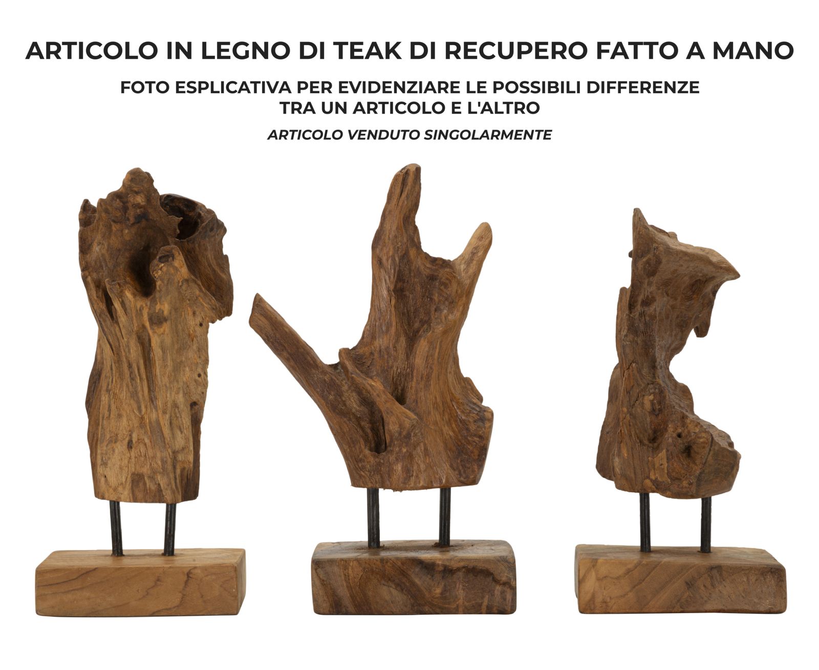 Dekoratívna socha Akar Teak Ric Mauro Ferretti, drevo