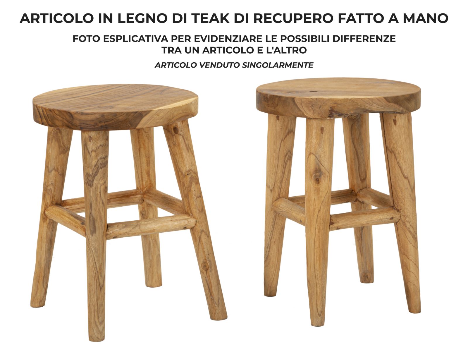 Dekoratívny doplnok Sgabello Bulat Teak Mauro Ferretti Ø 40×55