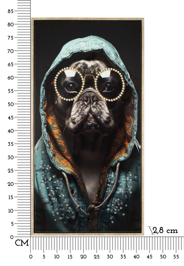 Dekoratívny doplnok Dipinto Su Tela Mauro Ferretti 42,5×2,8×82,5 cm