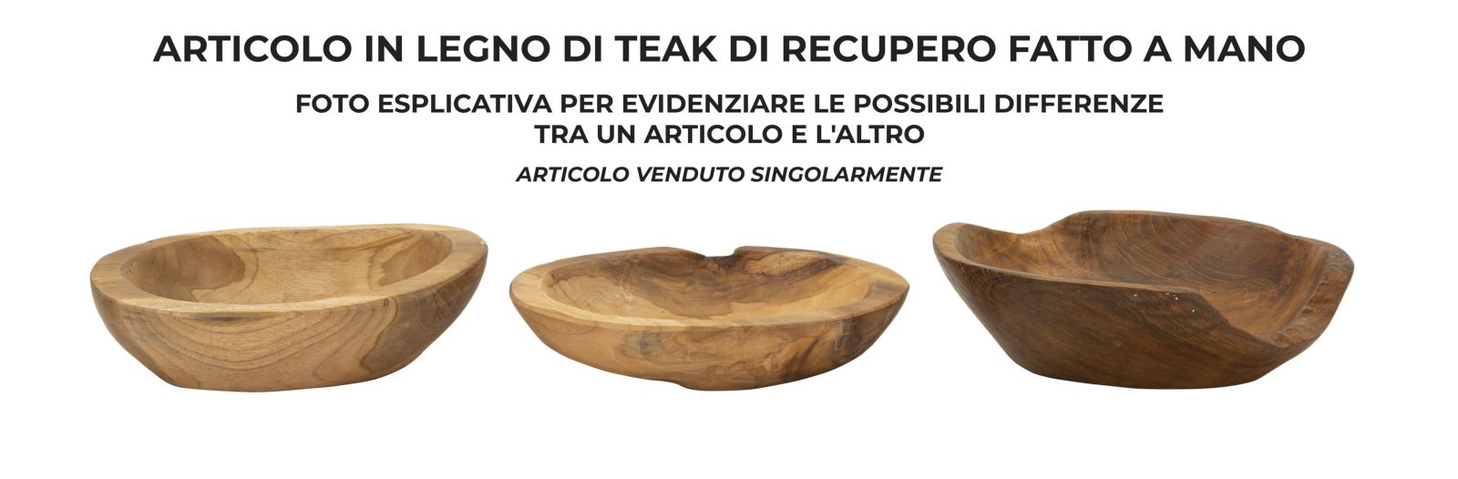 Dekoratívna miska S Tasche Tipic Mauro Ferretti, drevo