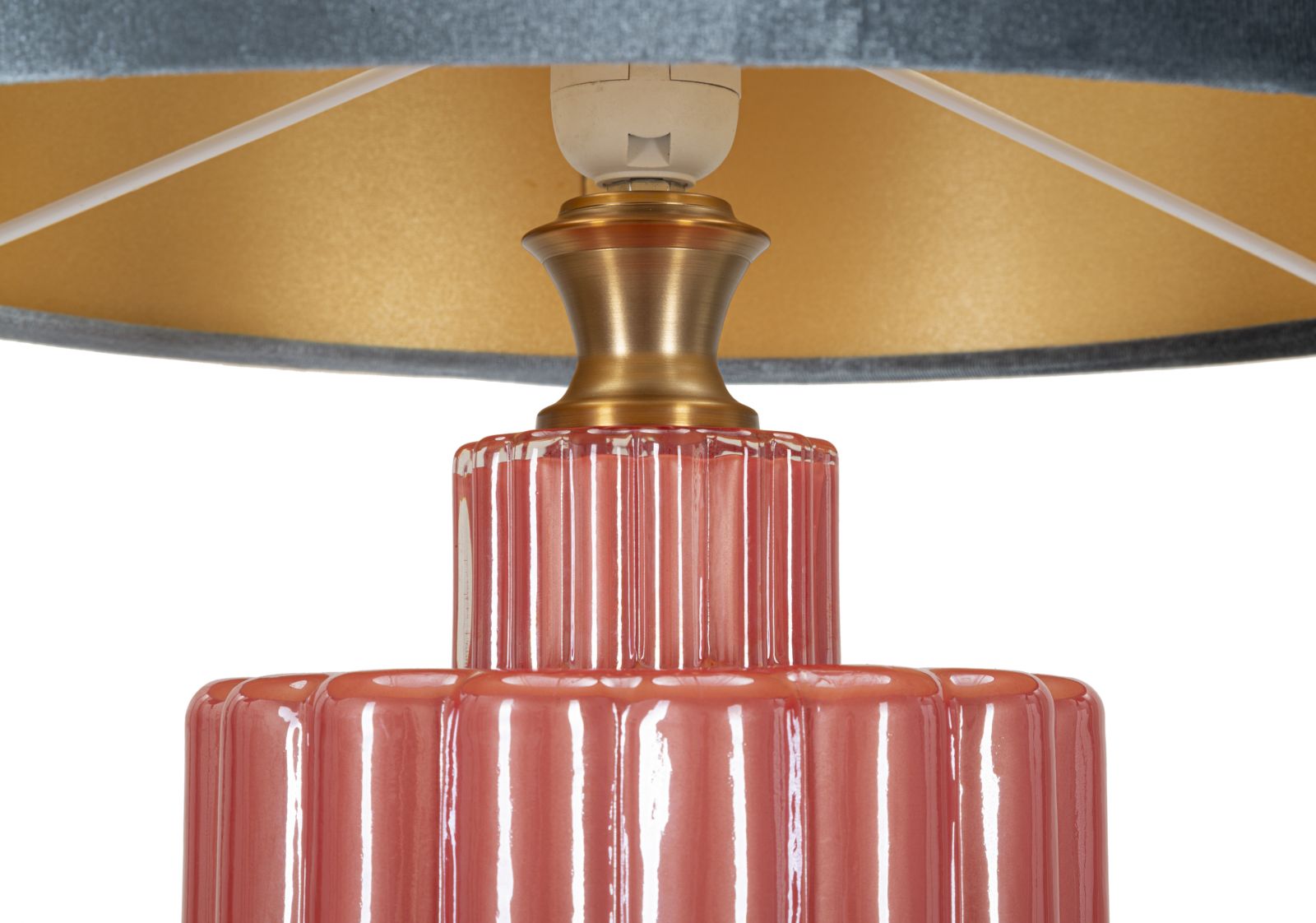 Stolová lampa Helene Tower Mauro Ferretti, červená/sivá