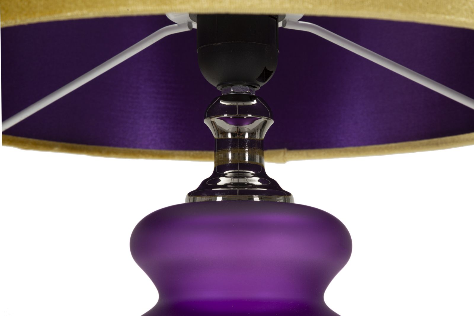 Stolová lampa Milva Two Mauro Ferretti, fialová/zlatá