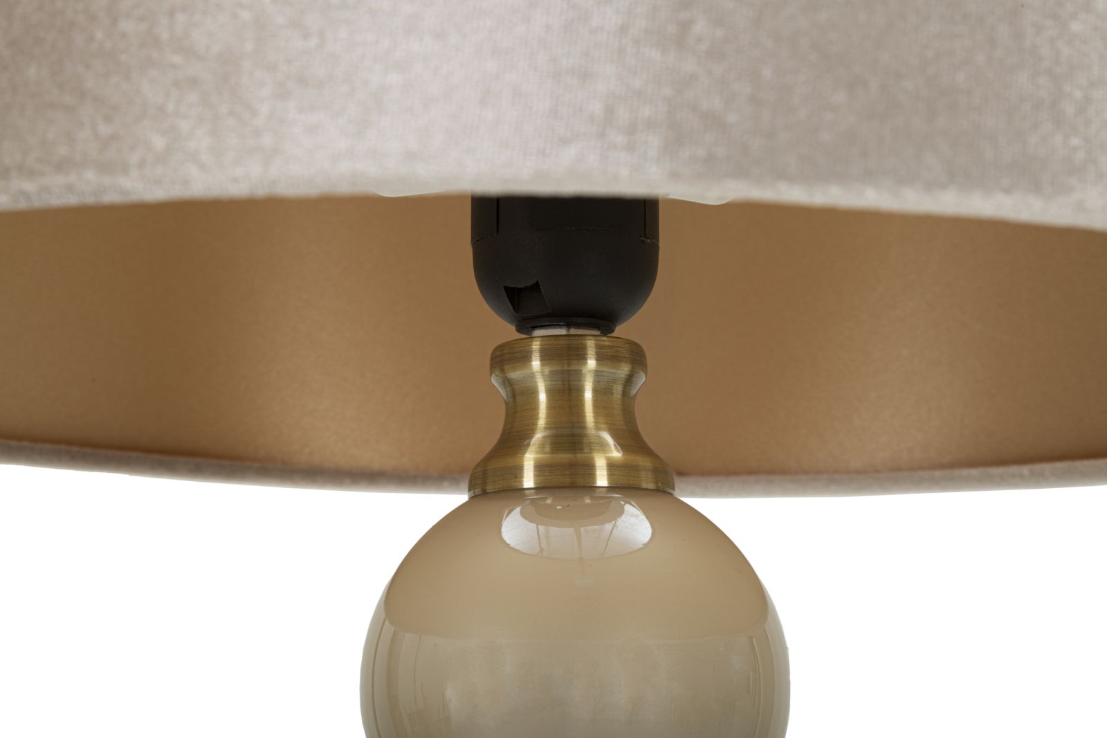 Stolová lampa Perly Tower Mauro Ferretti, béžová/zlatá
