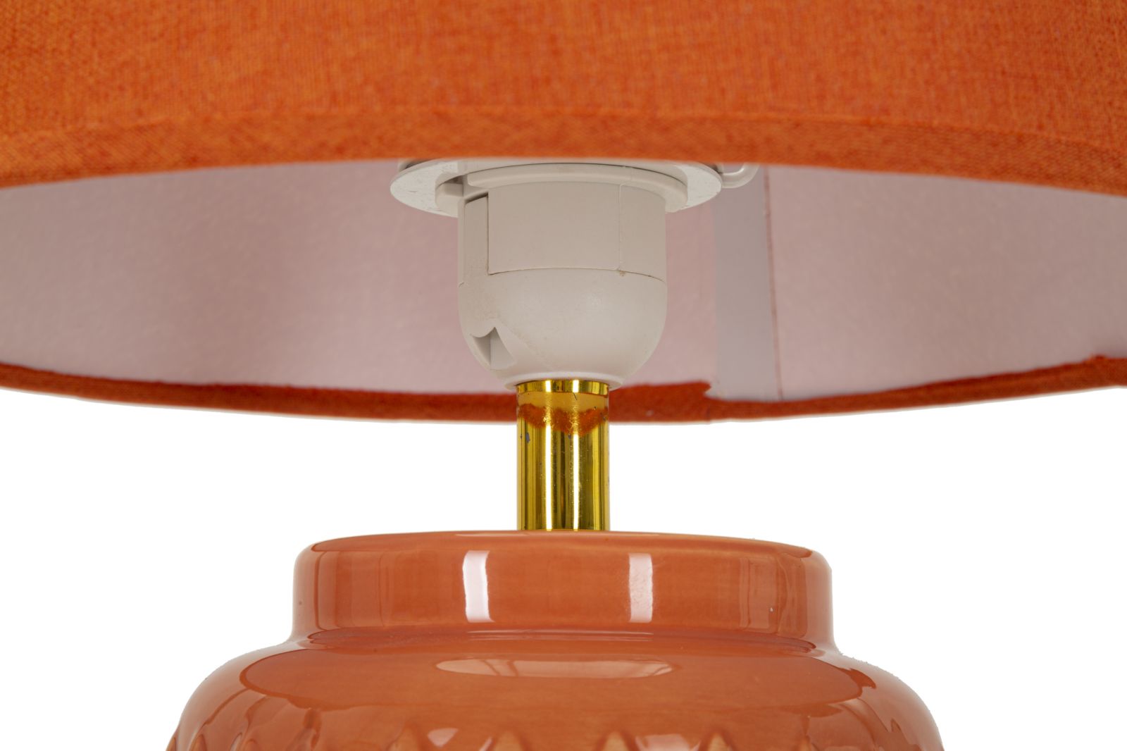 Stolová lampa Square Arancione Mauro Ferretti, oranžová/zlatá