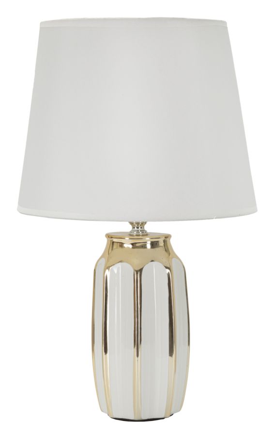 Stolová lampa Cassy Mauro Ferretti, biela/zlatá