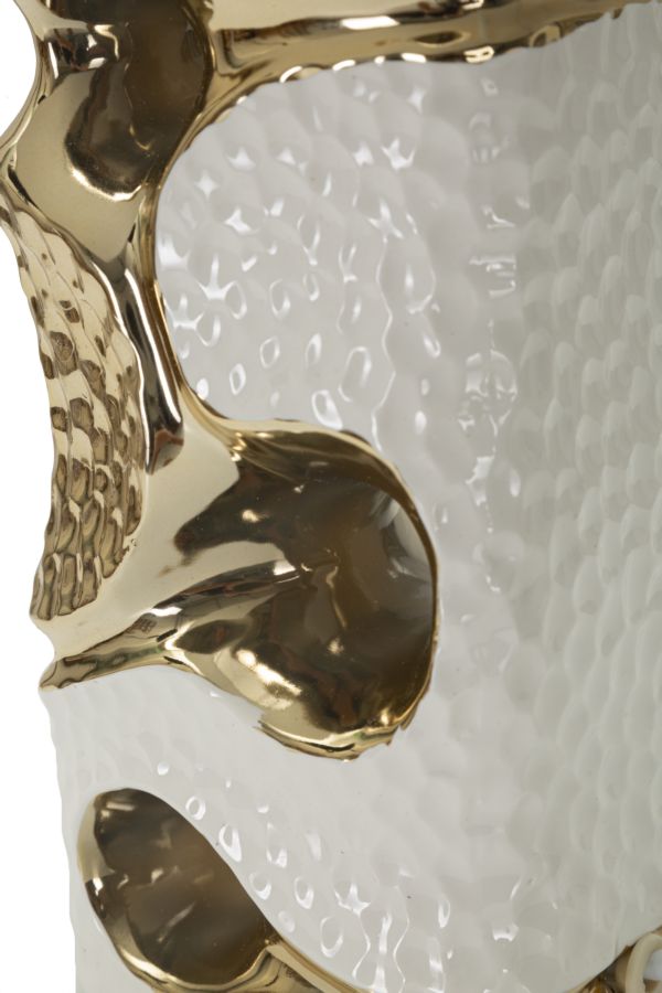 Stolová lampa Florida Mauro Ferretti, biela/zlatá