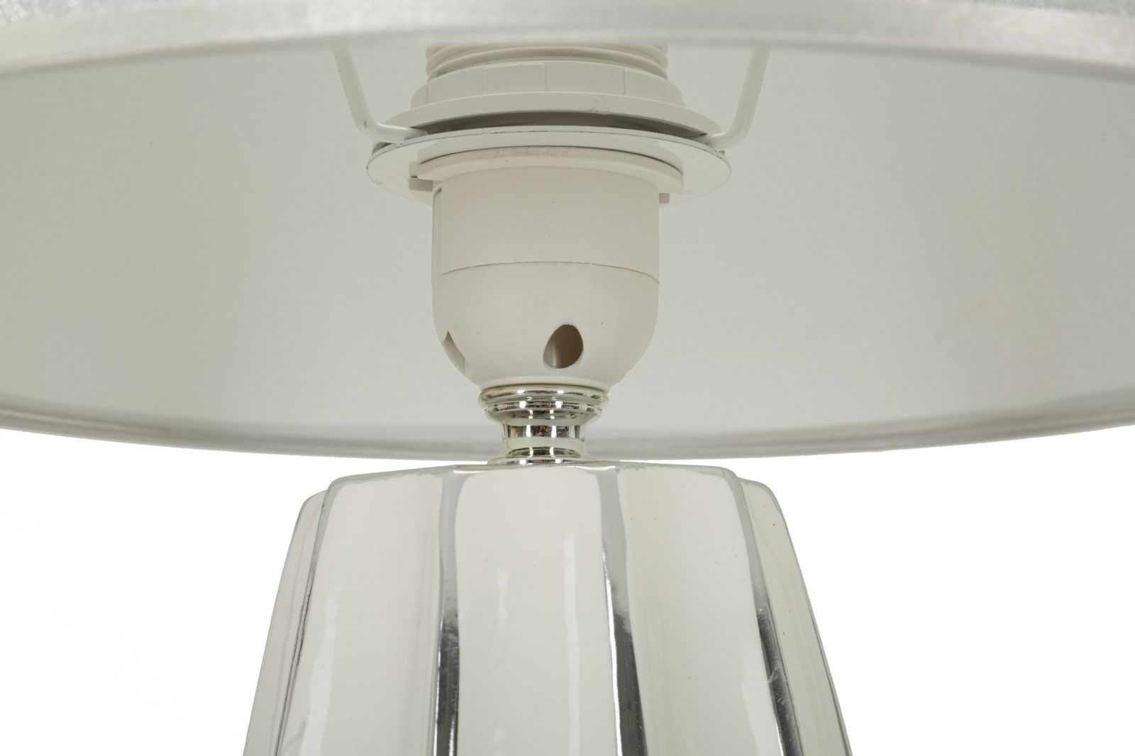 Stolová lampa Emmi Mauro Ferretti, biela/strieborná