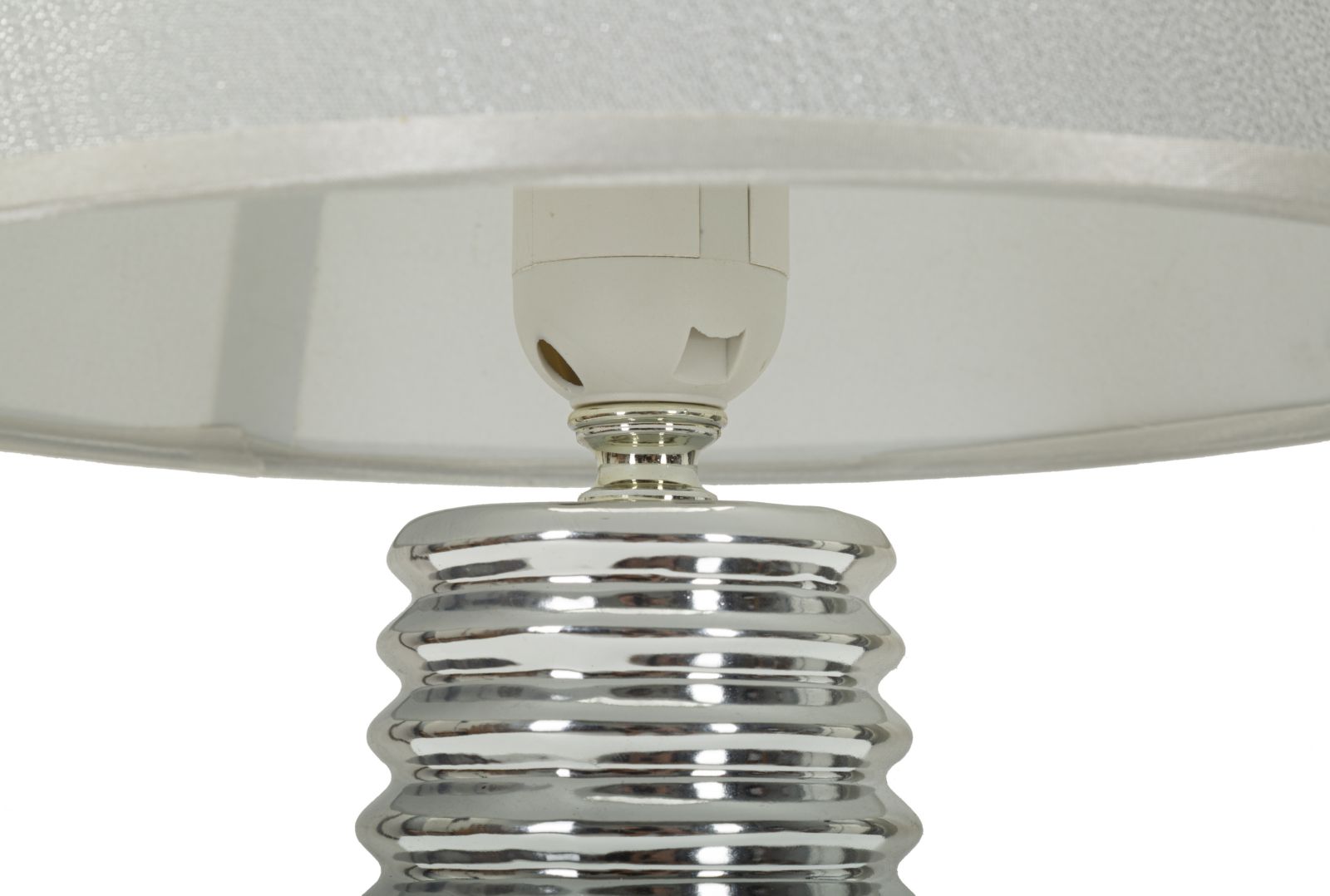 Stolová lampa Candela Mauro Ferretti, biela/strieborná