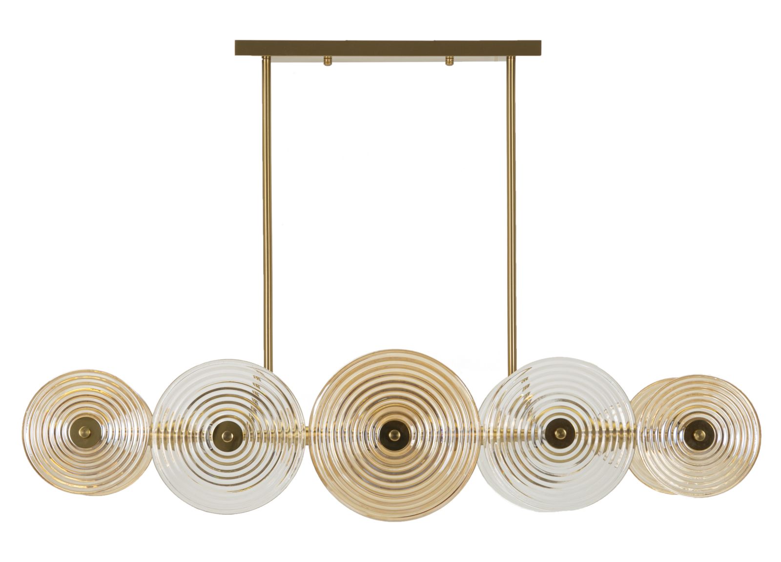 Dizajnová lampa Lampadario Venice Mauro Ferretti, zlatá