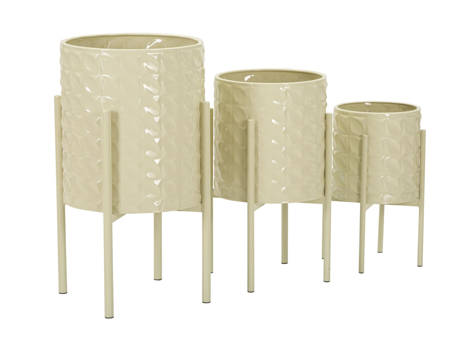 Dekoratívne vázy 3ks P Betsy Tris Mauro Ferretti, béžové