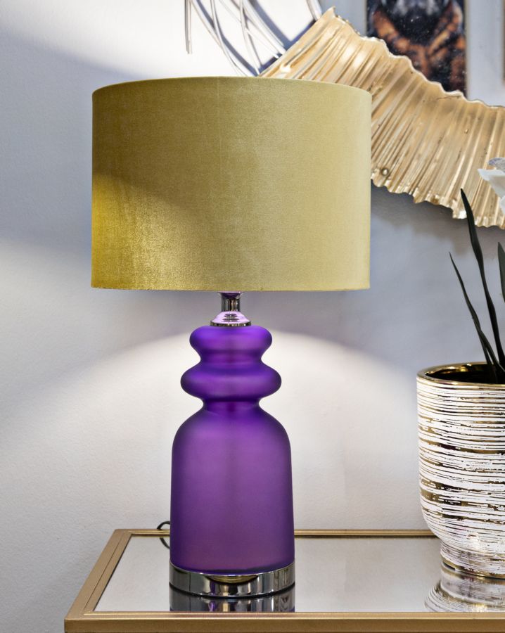 Stolová lampa Milva Two Mauro Ferretti, fialová/zlatá