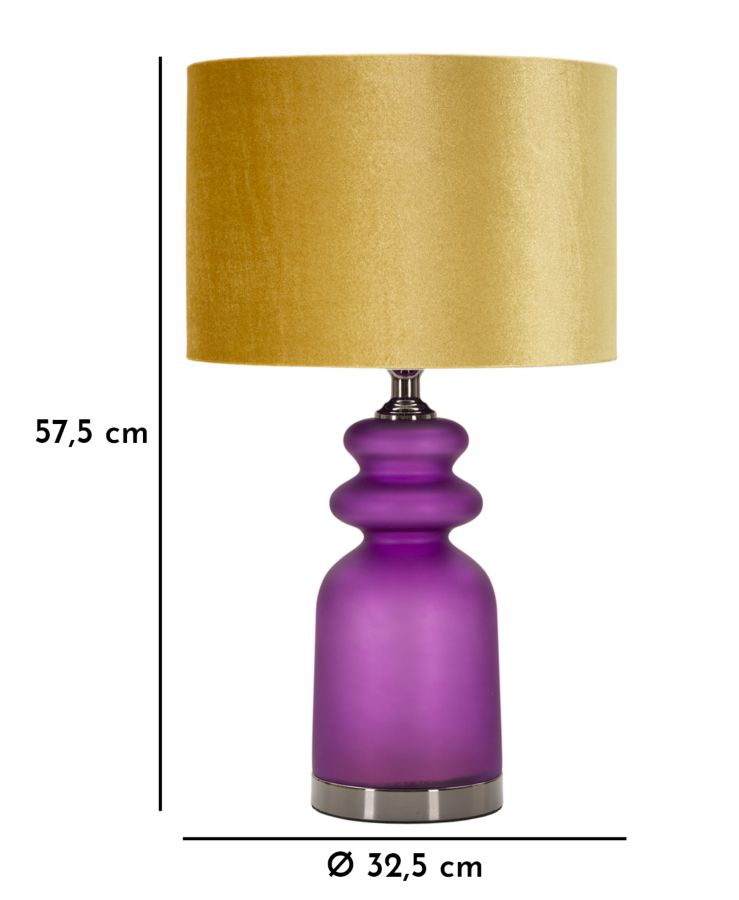 Stolová lampa Milva Two Mauro Ferretti, fialová/zlatá