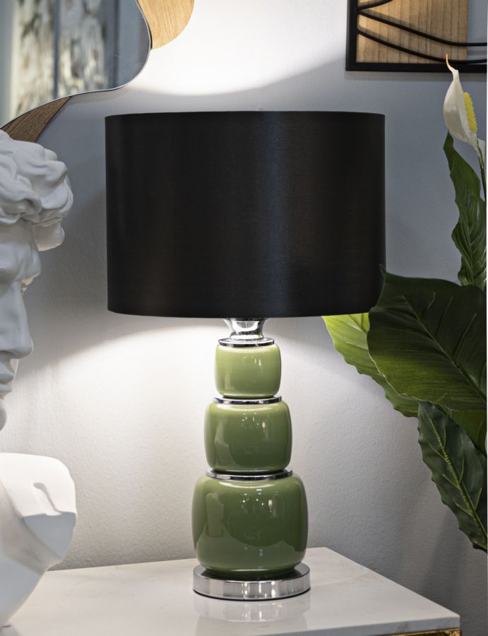 Stolová lampa Eva Three Mauro Ferretti, čierna/zelená