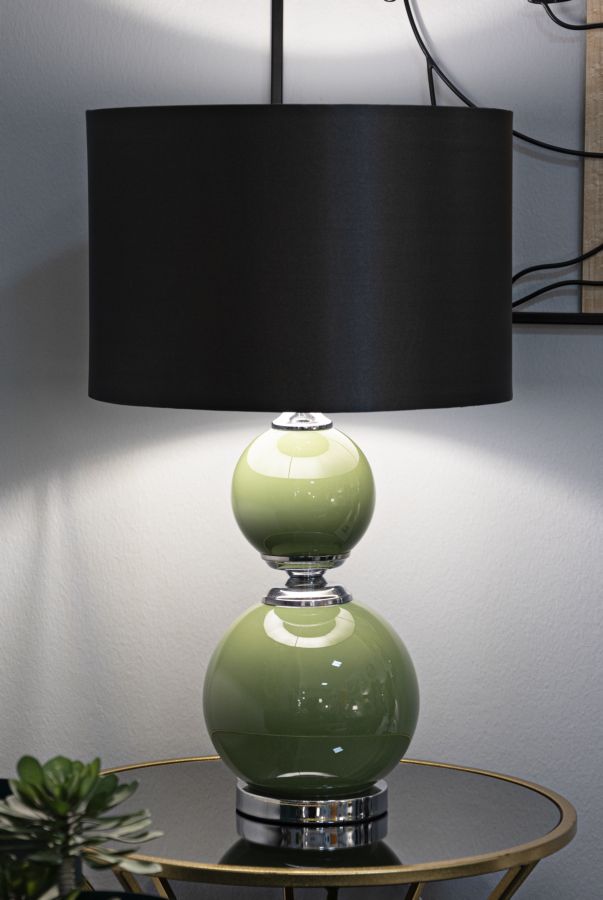 Stolová lampa Eva Two Mauro Ferretti, čierna/zelená