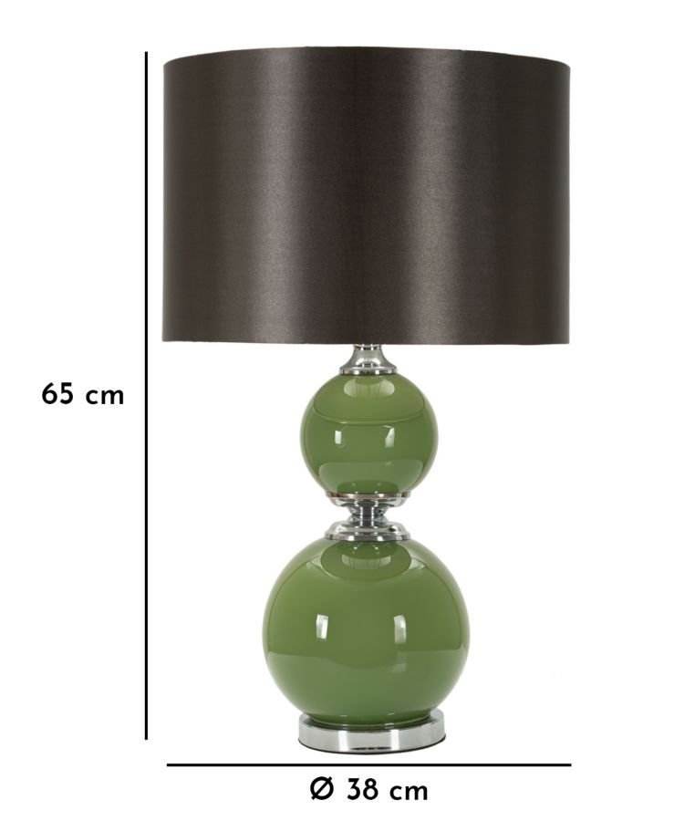 Stolová lampa Eva Two Mauro Ferretti, čierna/zelená