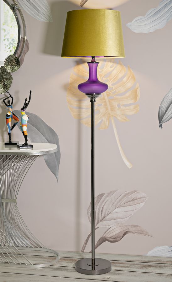 Stojanová lampa Milva One Mauro Ferretti, čierna/fialová/zlatá