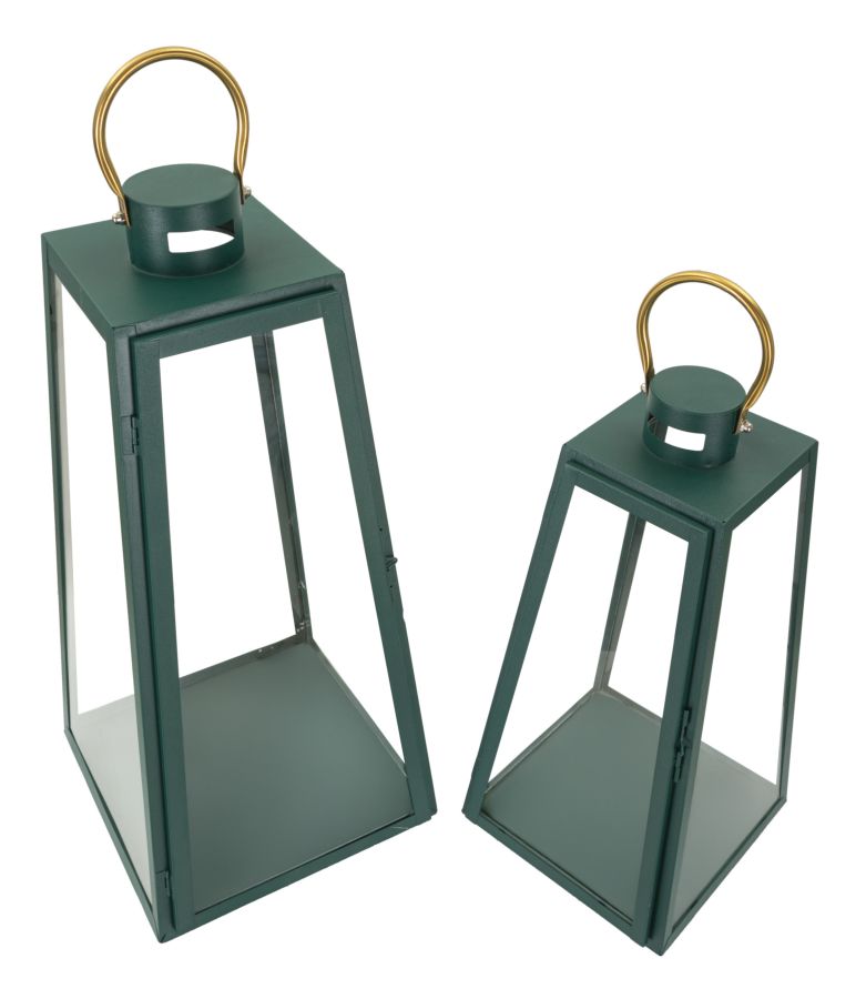 Dekoratívny doplnok Lanterne Grent Set Mauro Ferretti Ø 25×25×57-20×20×45 cm