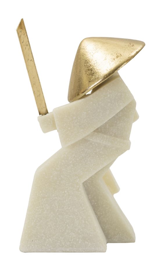 Dekoratívny doplnok Samurai Toku Quarzy Mauro Ferretti, zlatá/biela