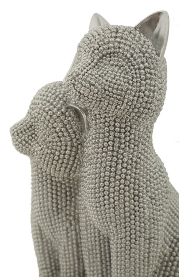 Dekoratívna socha Gatti Sparky Mauro Ferretti, strieborná