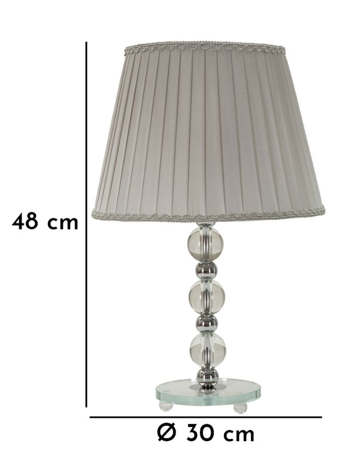 Stolová lampa Tolly Mauro Ferretti, strieborná